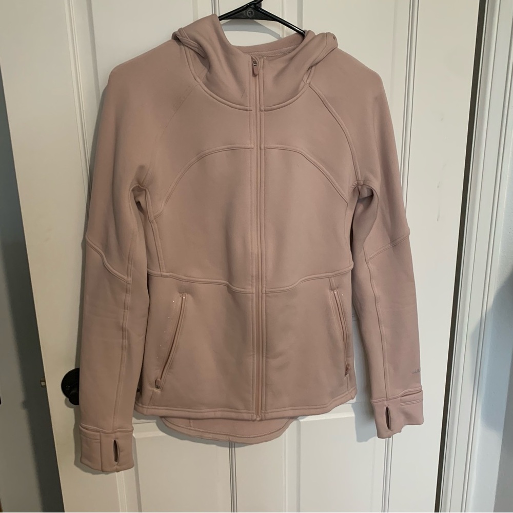 Lululemon Fleece Flurry Jacket Mink Berry Activewear Jacket Coat Hooded pockets